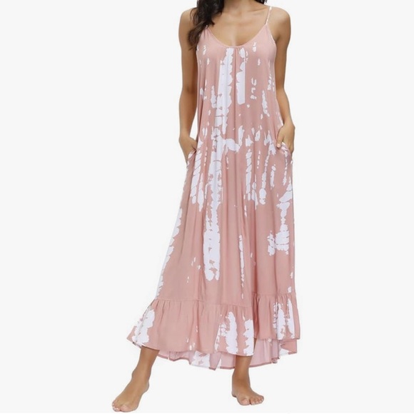 Dresses & Skirts - Boho Women's Pink Maxi Dress XXXL